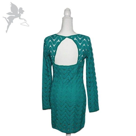 FREE PEOPLE Chevron pattern open back dress - Picture 3 of 7